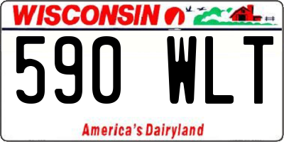 WI license plate 590WLT