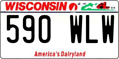 WI license plate 590WLW