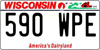 WI license plate 590WPE
