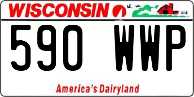 WI license plate 590WWP
