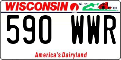 WI license plate 590WWR