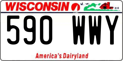 WI license plate 590WWY
