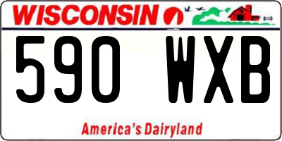 WI license plate 590WXB