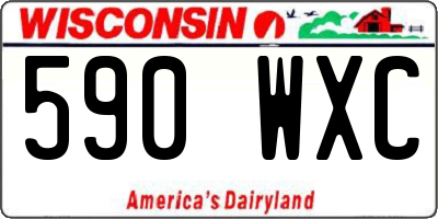 WI license plate 590WXC