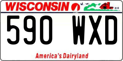 WI license plate 590WXD