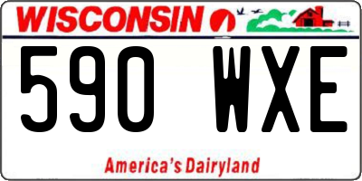 WI license plate 590WXE
