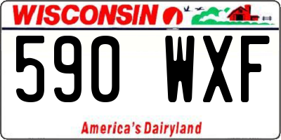 WI license plate 590WXF