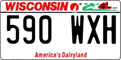 WI license plate 590WXH
