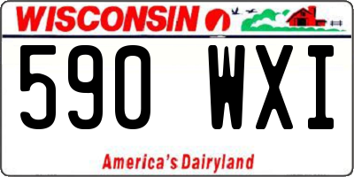 WI license plate 590WXI