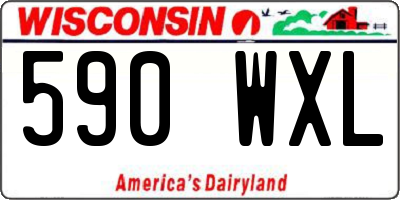 WI license plate 590WXL