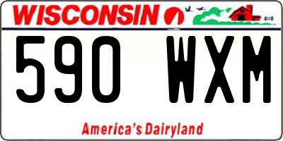 WI license plate 590WXM
