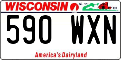 WI license plate 590WXN