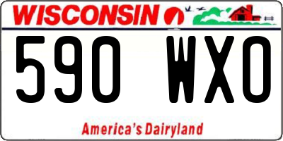 WI license plate 590WXO
