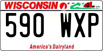 WI license plate 590WXP