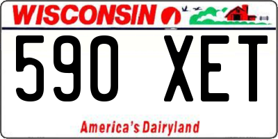 WI license plate 590XET