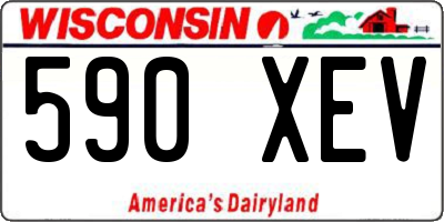 WI license plate 590XEV