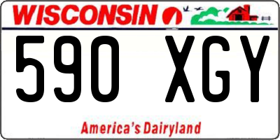 WI license plate 590XGY