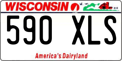 WI license plate 590XLS