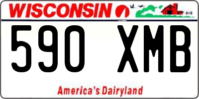 WI license plate 590XMB