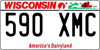 WI license plate 590XMC