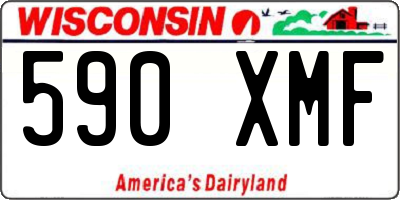 WI license plate 590XMF