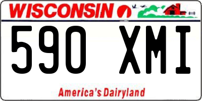 WI license plate 590XMI