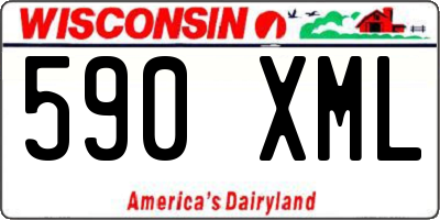 WI license plate 590XML