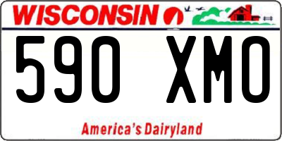 WI license plate 590XMO