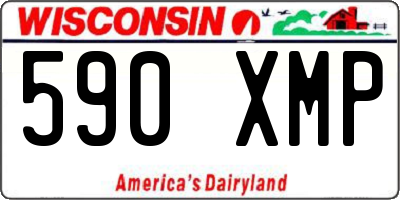 WI license plate 590XMP