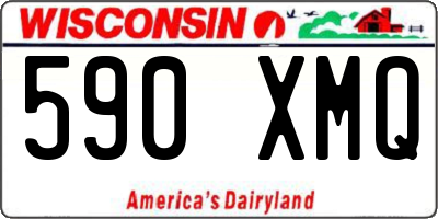WI license plate 590XMQ