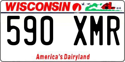 WI license plate 590XMR
