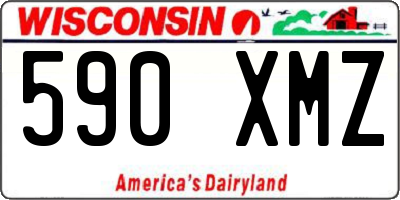 WI license plate 590XMZ