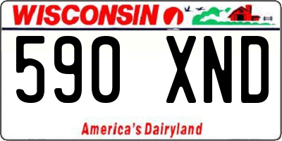 WI license plate 590XND