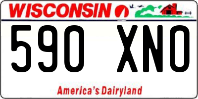 WI license plate 590XNO