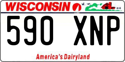 WI license plate 590XNP