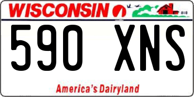 WI license plate 590XNS