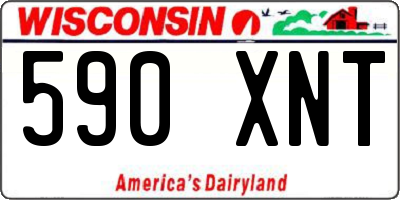 WI license plate 590XNT