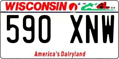 WI license plate 590XNW