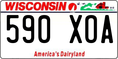 WI license plate 590XOA