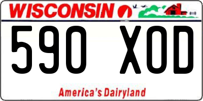 WI license plate 590XOD