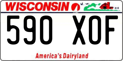 WI license plate 590XOF