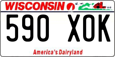 WI license plate 590XOK