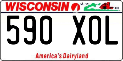 WI license plate 590XOL