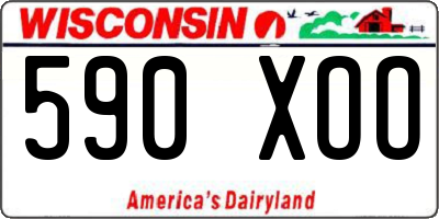 WI license plate 590XOO