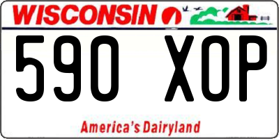 WI license plate 590XOP