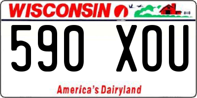 WI license plate 590XOU