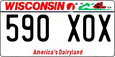 WI license plate 590XOX