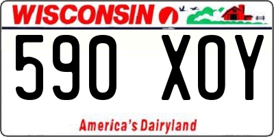 WI license plate 590XOY