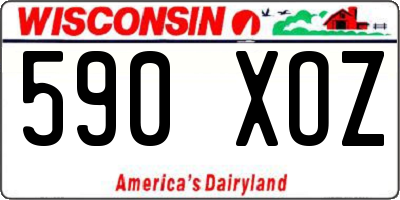 WI license plate 590XOZ