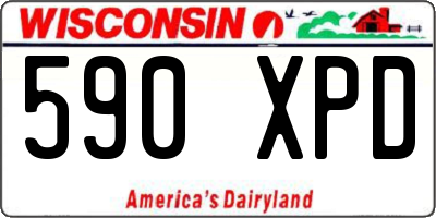 WI license plate 590XPD